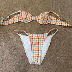 Shein Plaid Swimsuit